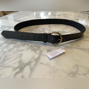 FRYE Black Leather Belt, size Large